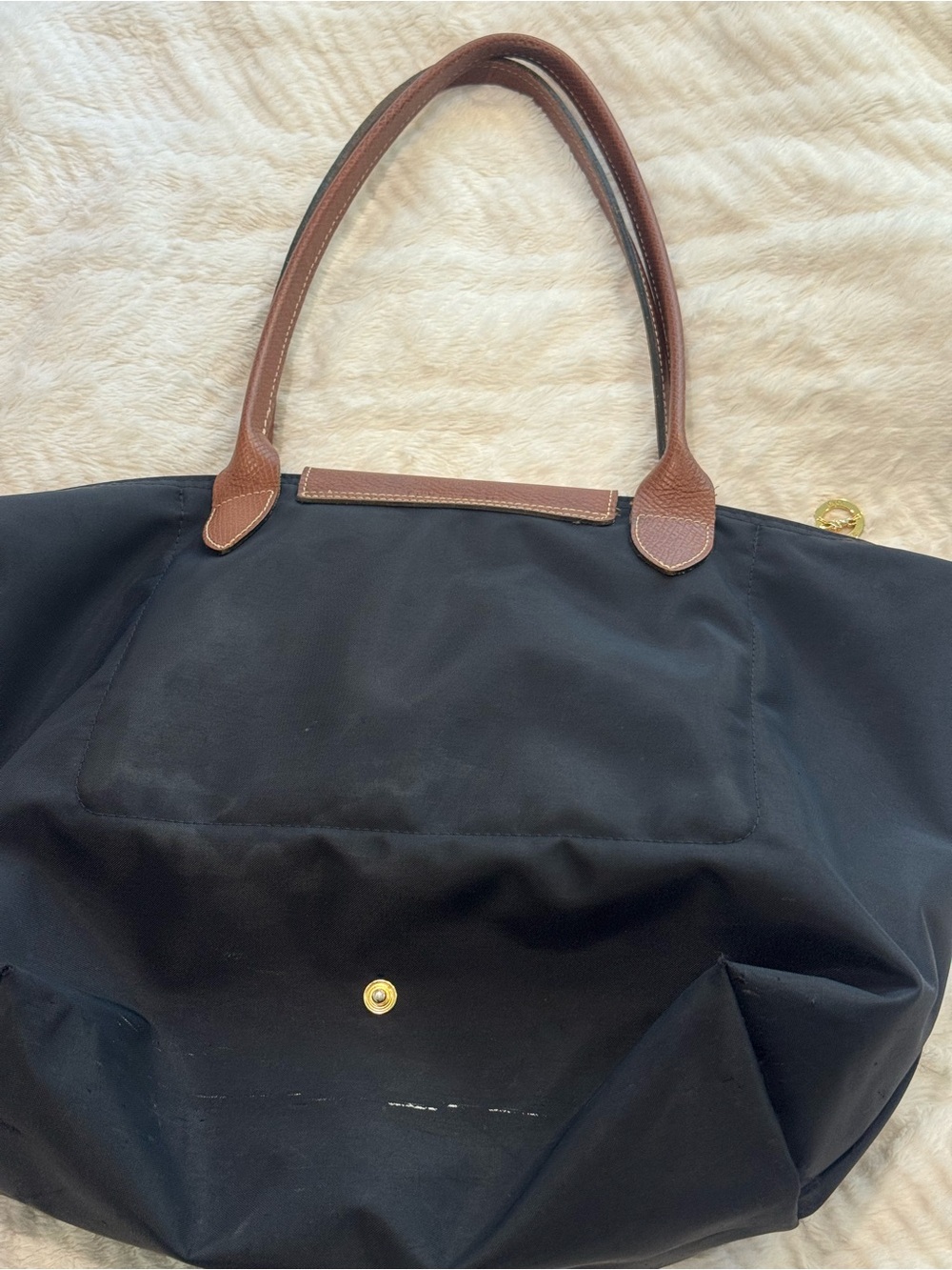 Longchamp Le Pliage Original Large Nylon Shoulder Black Tote - Picture 2 of 7